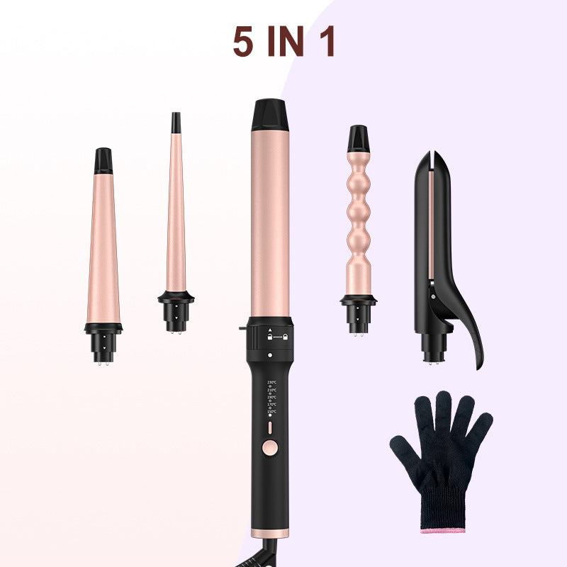 Atopskins Airstyler 5 in 1, asciugacapelli con ioni negativi, styler magico, spazzole termiche Foehn, spazzola dritta, barra riccia, set di spazzole ad aria calda