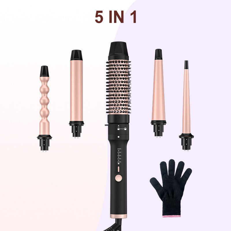 Atopskins Airstyler 5 in 1, asciugacapelli con ioni negativi, styler magico, spazzole termiche Foehn, spazzola dritta, barra riccia, set di spazzole ad aria calda