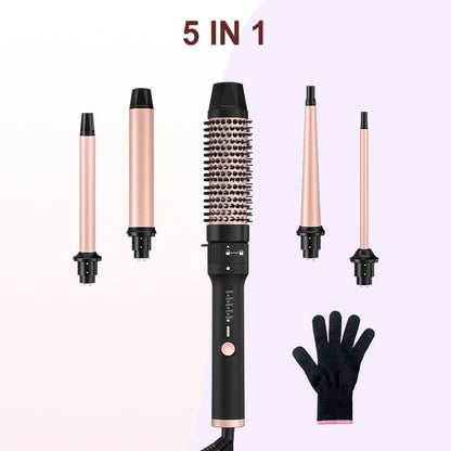Atopskins Airstyler 5 in 1, asciugacapelli con ioni negativi, styler magico, spazzole termiche Foehn, spazzola dritta, barra riccia, set di spazzole ad aria calda