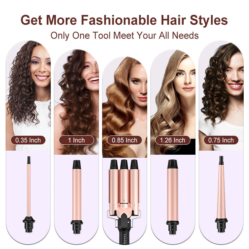 Atopskins Airstyler 5 in 1, asciugacapelli con ioni negativi, styler magico, spazzole termiche Foehn, spazzola dritta, barra riccia, set di spazzole ad aria calda