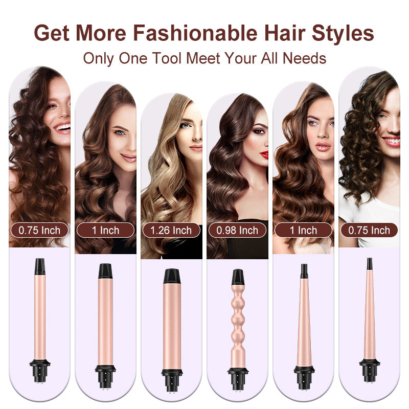 Atopskins Airstyler 5 in 1, asciugacapelli con ioni negativi, styler magico, spazzole termiche Foehn, spazzola dritta, barra riccia, set di spazzole ad aria calda