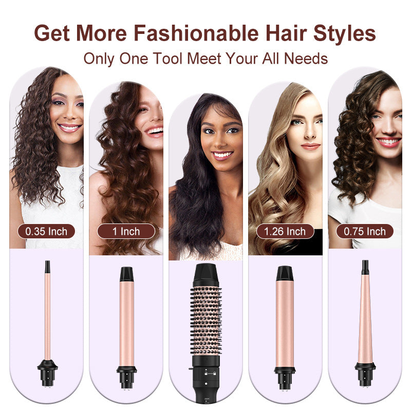 Atopskins Airstyler 5 in 1, asciugacapelli con ioni negativi, styler magico, spazzole termiche Foehn, spazzola dritta, barra riccia, set di spazzole ad aria calda