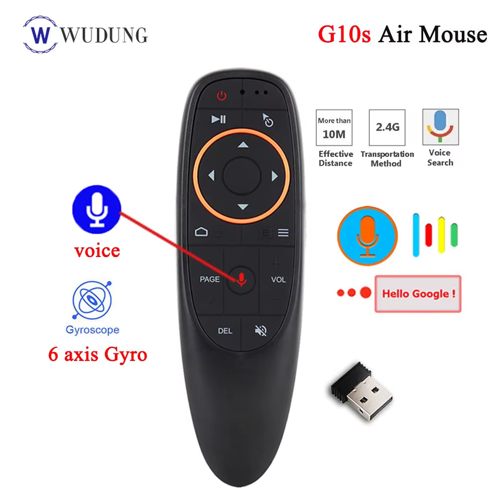 G10 G10S G10SPRO Voice Remote Control 2.4G Wireless Air Mouse Gyroscope IR Learning for Android TV Box X96 Mini X96 Max plus PC
