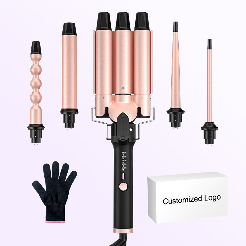 Atopskins Airstyler 5 in 1, asciugacapelli con ioni negativi, styler magico, spazzole termiche Foehn, spazzola dritta, barra riccia, set di spazzole ad aria calda